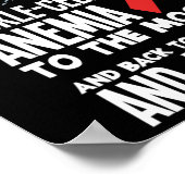 Ich Liebe jemanden mit Sichelzellanämie Poster (Ecke)