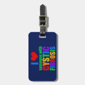 Ich Liebe jemanden mit zystischer Fibrose Gepäckanhänger (Vorderseite vertikal)