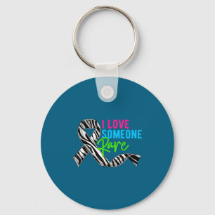 Ich liebe jemanden Seltene Zebra-Schleife - Selten Schlüsselanhänger