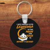 Ich Liebe jemanden zum Mond und Kk. Leukemia Aware Schlüsselanhänger (Vorderseite)