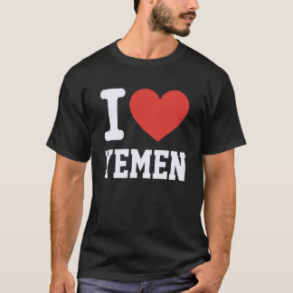 Ich liebe Jemen Herz Souvenir Liebhaber Stolz Reis T-Shirt