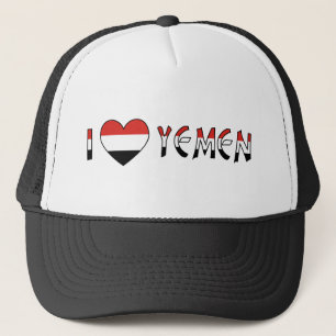 Ich liebe Jemen Truckerkappe
