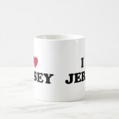 Ich liebe Jersey Kaffeetasse (Mittel)