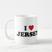 Ich liebe Jersey Kaffeetasse (Links)