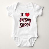 Ich Liebe Jersey Uferrot Baby Strampler (Vorderseite)