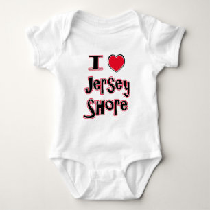 Ich Liebe Jersey Uferrot Baby Strampler