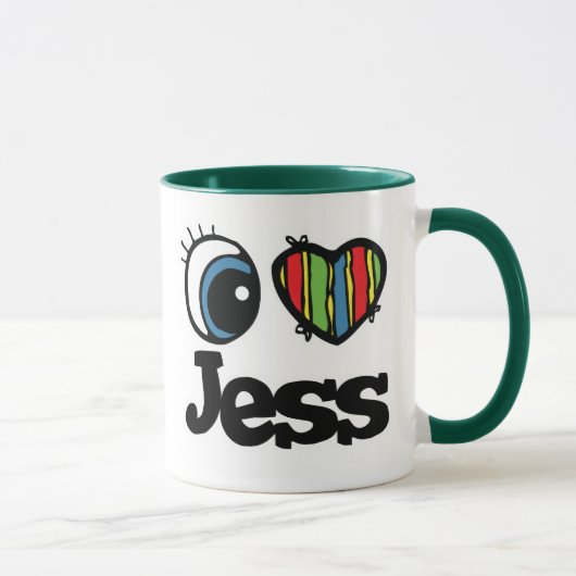 Ich liebe Jess Tasse (Rechts)