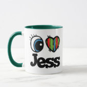 Ich liebe Jess Tasse (Links)