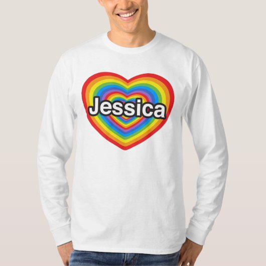 Ich Liebe Jessica. Ich Liebe dir Jessica. Herz T-Shirt (Vorderseite)
