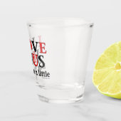 Ich Liebe Jesus [aber ich diskutiere ein wenig] Schnapsglas (Rechts)