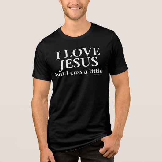 Ich Liebe Jesus, aber ich diskutiere ein wenig T - Tri-Blend Shirt (Vorderseite)