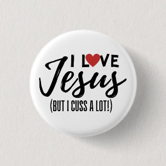 Ich Liebe Jesus (aber ich rede viel!) Button