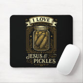 Ich liebe Jesus & Gurken - Lustiger christlich Mousepad (Mit Mouse)