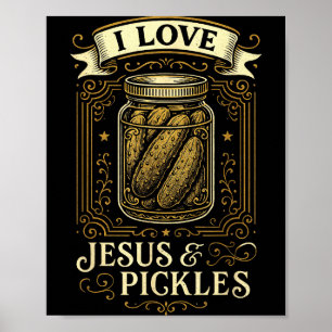 Ich liebe Jesus & Gurken - Lustiger christlich Poster