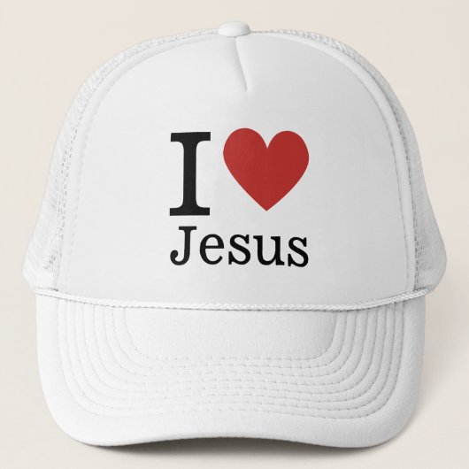 Ich ❤️ liebe Jesus ANPASSBAR Truckerkappe (Vorderseite)