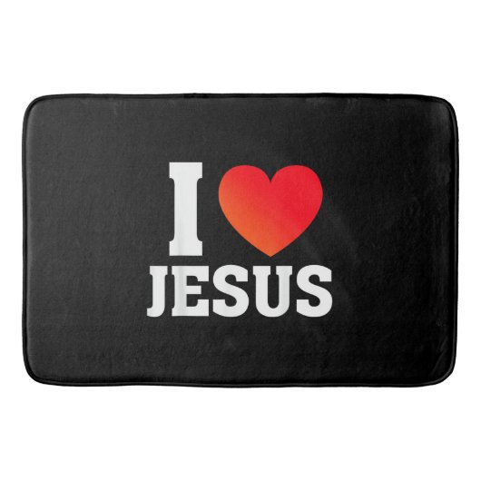 Ich liebe Jesus Badematte (Vorderseite)
