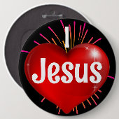 Ich liebe Jesus Button (Vorne & Hinten)