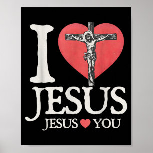 Ich liebe Jesus Christliche Jesus Liebe dich Bibel Poster