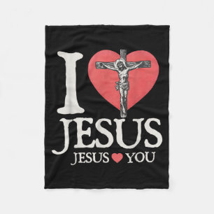 Ich liebe Jesus Christliche Jesus liebt dich Bibel Fleecedecke