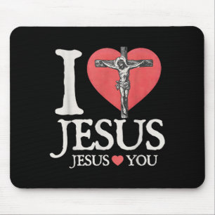 Ich liebe Jesus Christliche Jesus liebt dich Bibel Mousepad