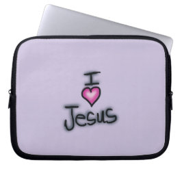 Ich liebe Jesus christlicher Spruch  Laptopschutzhülle