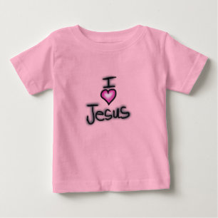Ich liebe Jesus Christliches Zitat  Baby T-shirt