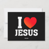 Ich liebe Jesus Feiertagskarte (Rückseite)