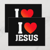 Ich liebe Jesus Feiertagskarte (Vorne/Hinten)