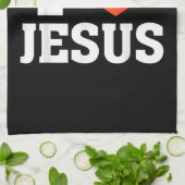 Ich liebe Jesus Geschirrtuch (Gefaltet)