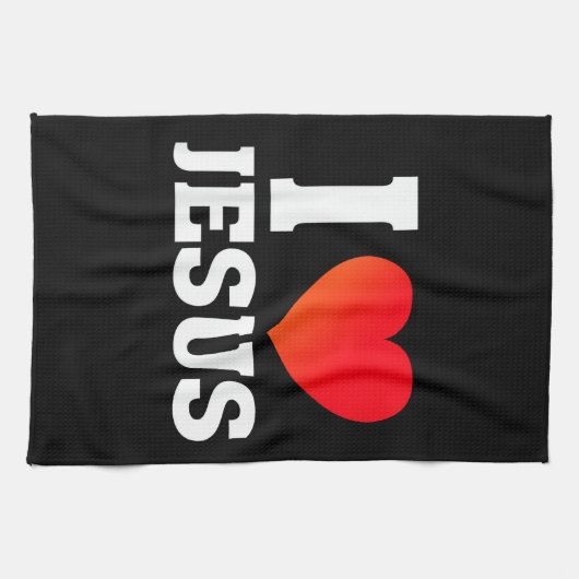 Ich liebe Jesus Geschirrtuch (Horizontal)