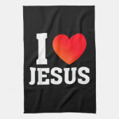 Ich liebe Jesus Geschirrtuch (Vertikal)