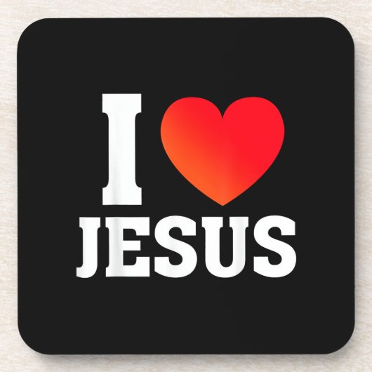 Ich liebe Jesus Getränkeuntersetzer (Vorderseite)