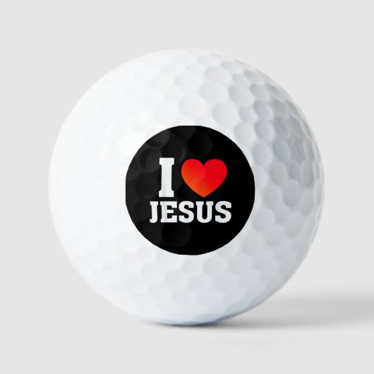 Ich liebe Jesus Golfball (Vorderseite)