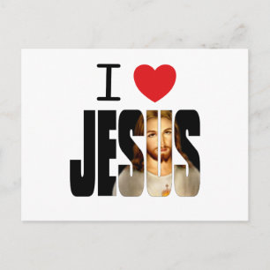 Ich Liebe Jesus - Ich höre Jesus mit dem Namen Postkarte