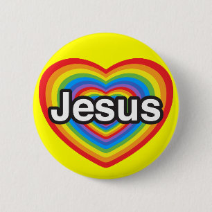 Ich Liebe Jesus. Ich Liebe dir Jesus. Herz Button