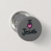 Ich liebe Jesus, ich liebe Jesus Button (Vorne & Hinten)