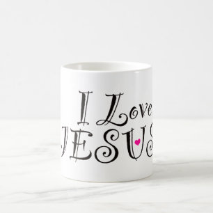 Ich liebe Jesus Inspirierender Spruch Kaffeetasse