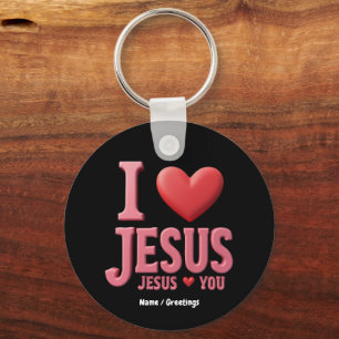 Ich liebe Jesus, Jesus liebt dich Ein christliche Schlüsselanhänger