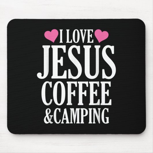 Ich liebe Jesus Kaffee und Camping Mousepad (Vorne)