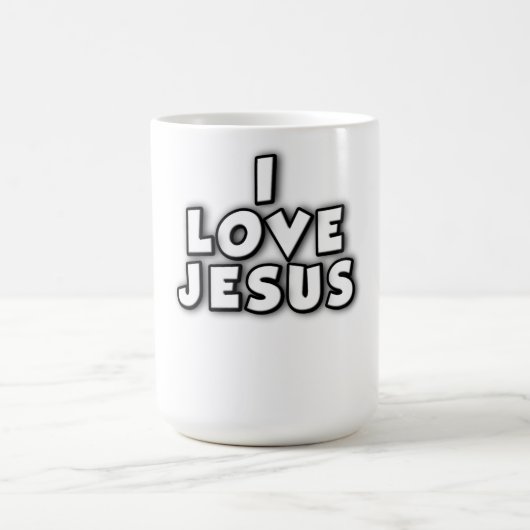 Ich liebe Jesus Kaffeetasse (Mittel)