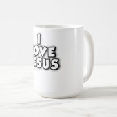 Ich liebe Jesus Kaffeetasse (VorderseiteRechts)
