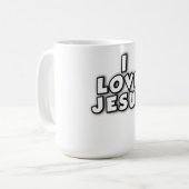 Ich liebe Jesus Kaffeetasse (Vorderseite Links)