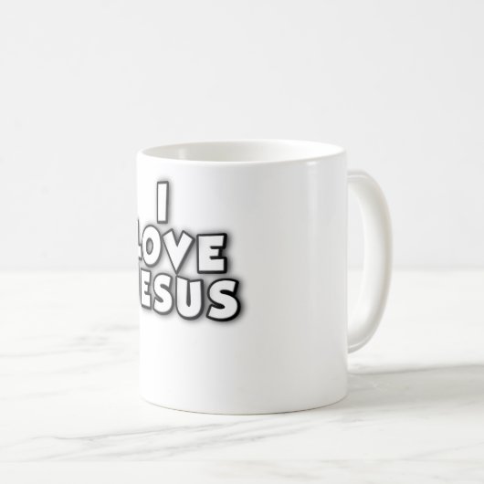 Ich liebe Jesus Kaffeetasse (VorderseiteRechts)