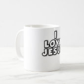 Ich liebe Jesus Kaffeetasse (Vorderseite Links)