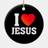 Ich liebe Jesus Keramik Ornament (Hinten)