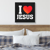 Ich liebe Jesus Leinwanddruck (Insitu (Schlafzimmer))