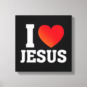 Ich liebe Jesus Leinwanddruck