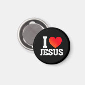 Ich liebe Jesus Magnet (Vorderseite/Rückseite)