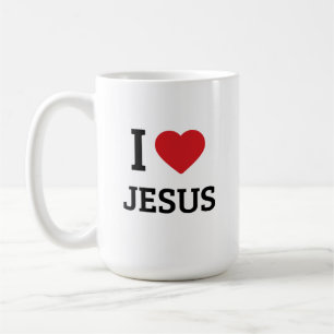Ich liebe Jesus - Minimalistisches christliches Gl Kaffeetasse