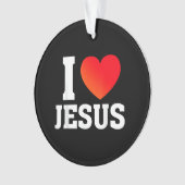 Ich liebe Jesus Ornament (Vorderseite)